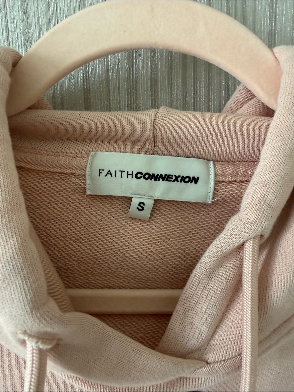 Faith Connexion Blush Cropped Drawstring Hoodie - Picture 2 of 5